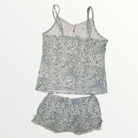 Kathryn gray leopard pajama short set Lounge wear small - Picture 4 of 7